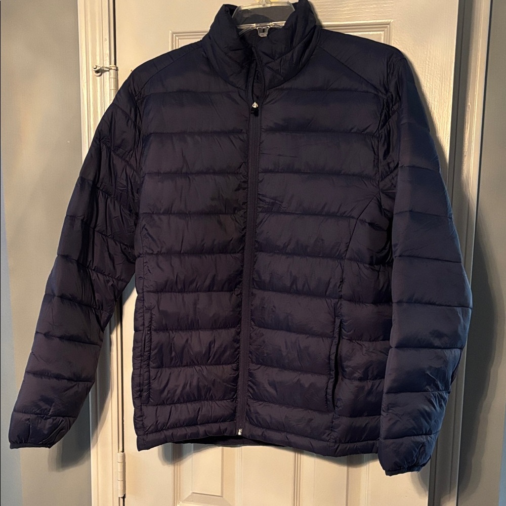 St. John's Bay Men's Dark Blue Puffer Jacket